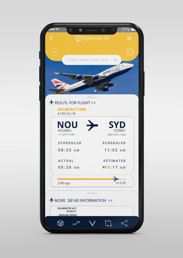 flight radar  sarva design